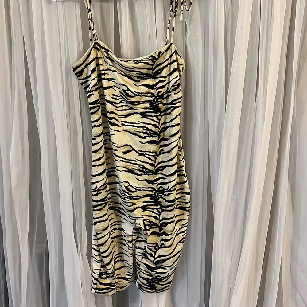 Tiger queen biker short romper